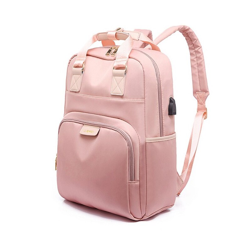 Realaiot Stylish Waterproof Laptop Backpack 15.6 Women Fashion Backpack for Girls Black Backpack Female large Bag 13 13.3 14 15 inch
