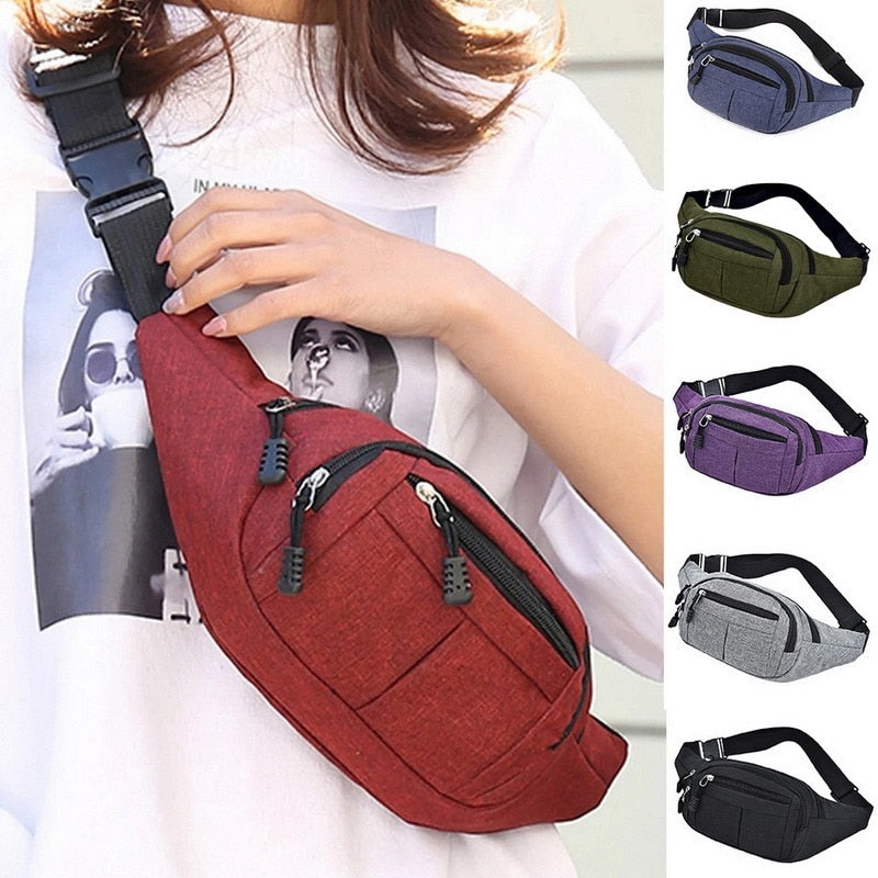 Cyflymder Men's Chest Package Pack Waterproof Outdoor Sports Bag Canvas Pouch Korean-style Waist Bag Fanny Pouch Crossbody Male Banana Bag