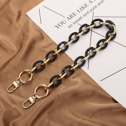 Cyflymder New Acrylic Bag Chain Bag Strap Removable Bag Accessories Colourful Women's Resin Chain chain of bags Purse Chain Fishbone chain