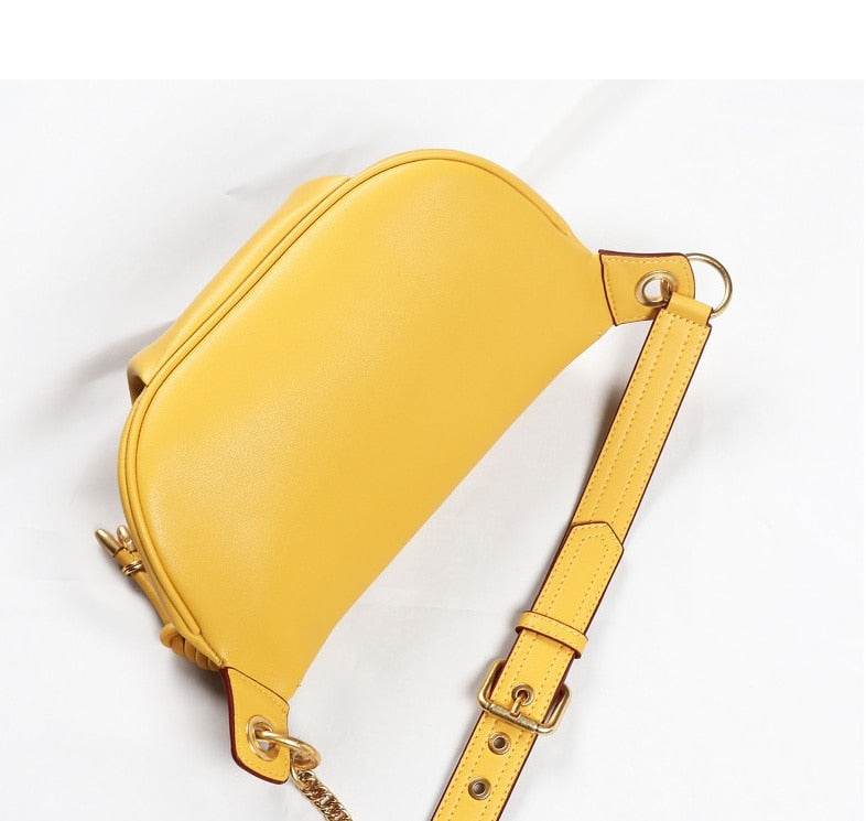 Realaiot Ins Korea Hot Fashion Style Woman Bags Genuine Leather Fanny Packs For Sport Outdoor Travel Bag For Ladies Girls Waist Bag