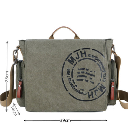 Cyflymder Men's Fashion Canvas Shoulder Bags Business Travel Crossbody Bags Men Messenger Bags Briefcase Men Handbag Tote