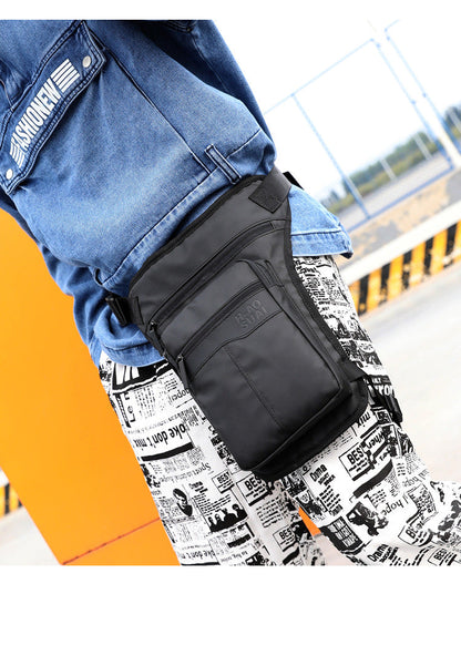 Cyflymder Men Waterproof Thigh Bag Waist Pack Fanny Packs Outdoor Riding Motorcycle Crossbody Hip Belt Bag Shoulder Bags Travel Chest Pack