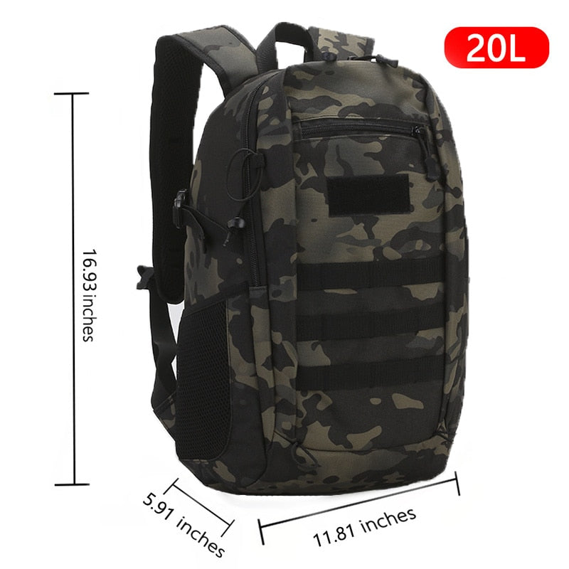 Cyflymder Outdoor Tactical Backpack Military Rucksacks Men 15L 20L Waterproof Sport Travel Backpacks Camping Mochila Fishing Hunting Bags