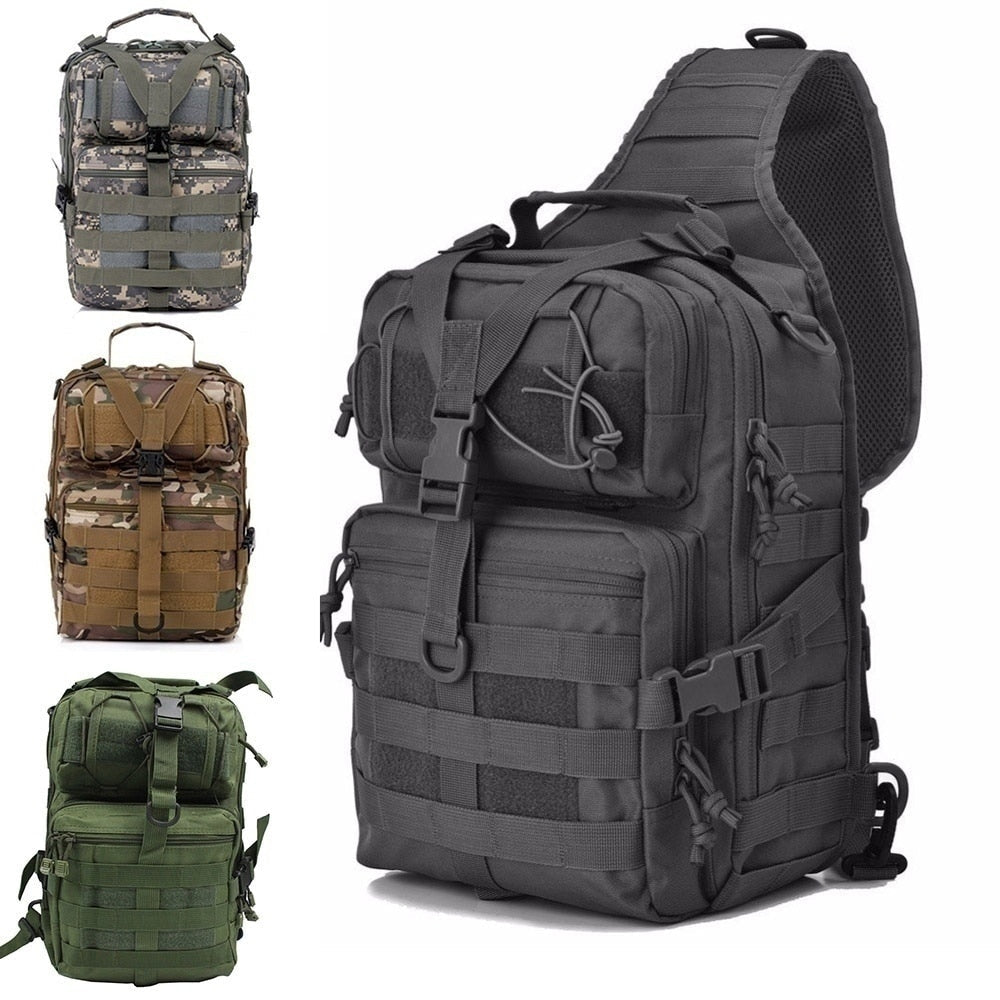 Cyflymder Military Tactical Assault Pack Sling Backpack Waterproof EDC Rucksack Bag for Outdoor Hiking Camping Hunting Trekking Travelling