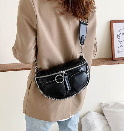 Cyflymder Luxury Women's Waist Bag Fanny Pack Fashion PU Leather Crossbody Bags High Quality Brand Shoulder Bag New Female Chest Pack