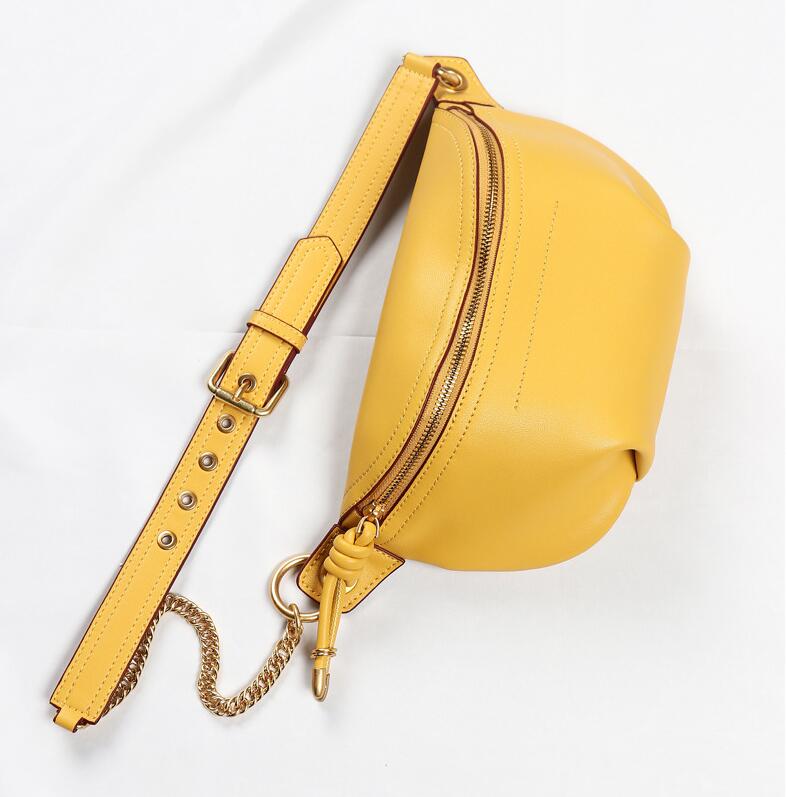 Realaiot Genuine leather waist bags women designer fanny pack fashion belt female lady wait pack bum bag cowskin single shouder bag