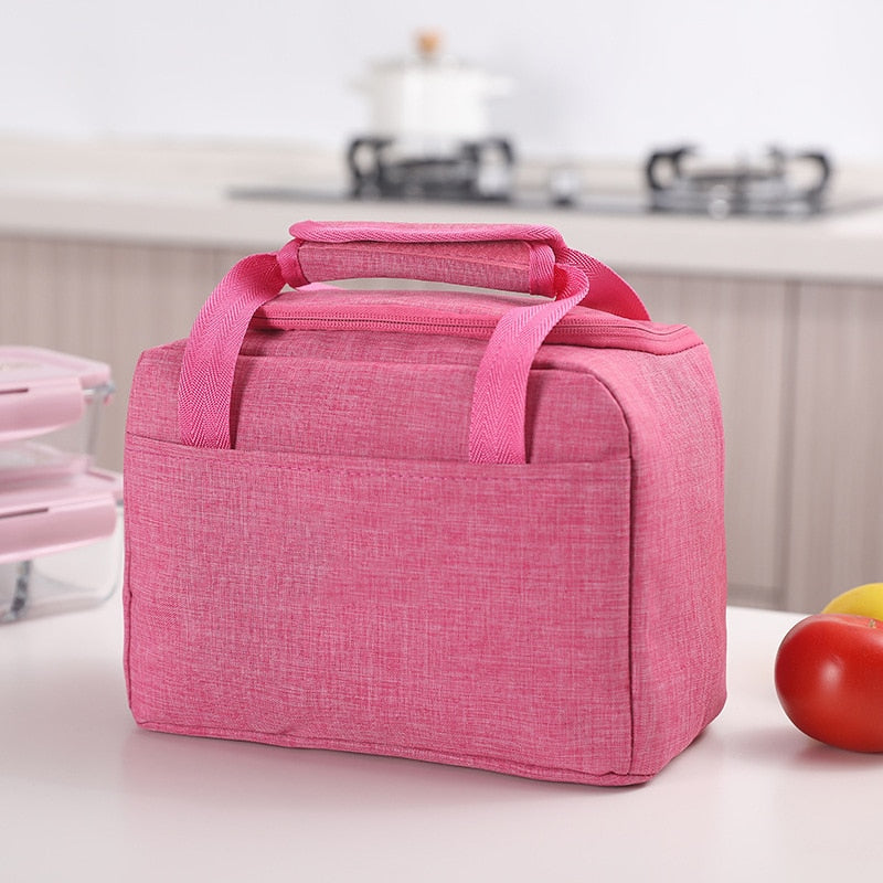 Cyflymder Portable Lunch Bag New Thermal Insulated Lunch Box Tote Cooler Handbag Bento Pouch Dinner Container School Food Storage Bags