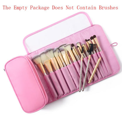 Cyflymder Makeup Bag Womens Cosmetic Brush Bag Travel Organizer Makeup Brushes Fold Tools Rolling Bags Waterproof Nylon Makeup Case