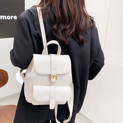 Cyflymder New Women's Backpack Travel Backpack PU Leather Handbag Schoolbag For Girls Women's Bag Female Shoulder Back Mochila