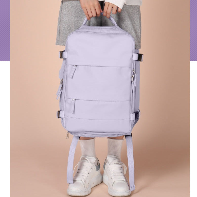 Cyflymder Purple Backpack Multifunctional Travel Bag Big Capactiy Backpack Shoulder Bags for Women with Independent Shoes Pocket Backpack