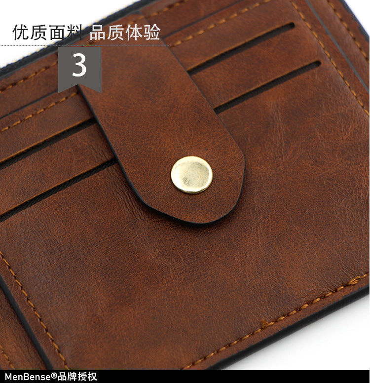 Realaiot Small Fashion Credit ID Card Holder Slim Leather Wallet with Coin Pocket Man Money Bag Case for Men Mini Women Business Purse