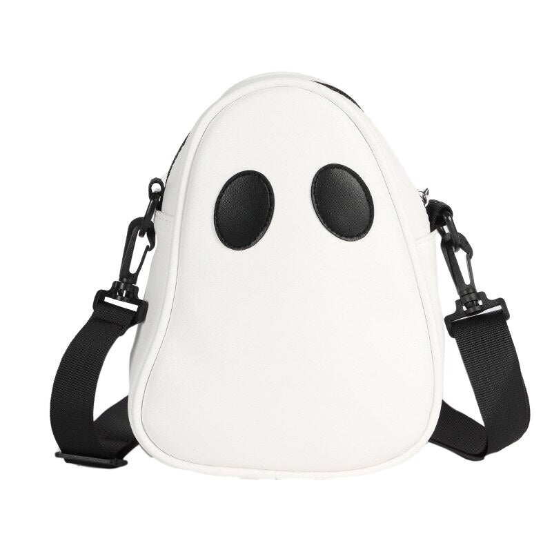 Cyflymder New European and American fashion funny personality cute demon ghost contrast stitching female trendy pu small bag Halloween