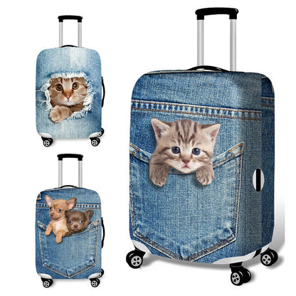 Realaiot Animal Pattern  Travel luggage Suitcase Protective Cover Trolley luggage Bag Cover Men Women Thick Elastic Case For Suitcase