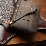 Cyflymder Quality Original Leather Male Casual Shoulder Messenger Satchel Bag Student Cowhide Fashion Cross-body Bag 8" Pad Tote Mochila