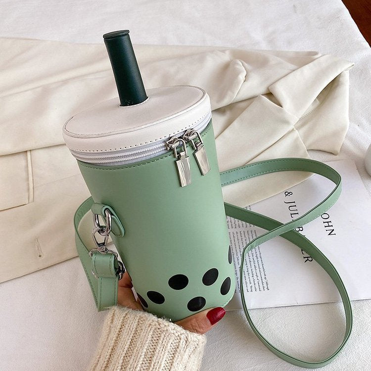 Cyflymder Personalized Bag For Women New Fashion Milk Tea Cup Shaped Bags Small Bucket Bag Shoulder Bag Lady Crossbody Bags Womens