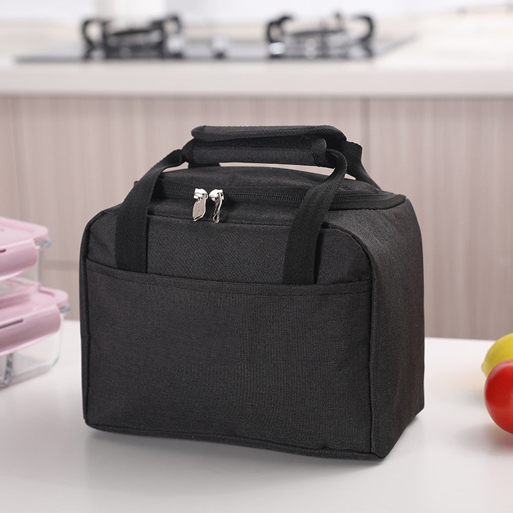 Cyflymder Portable Lunch Bag New Thermal Insulated Lunch Box Tote Cooler Handbag Bento Pouch Dinner Container School Food Storage Bags