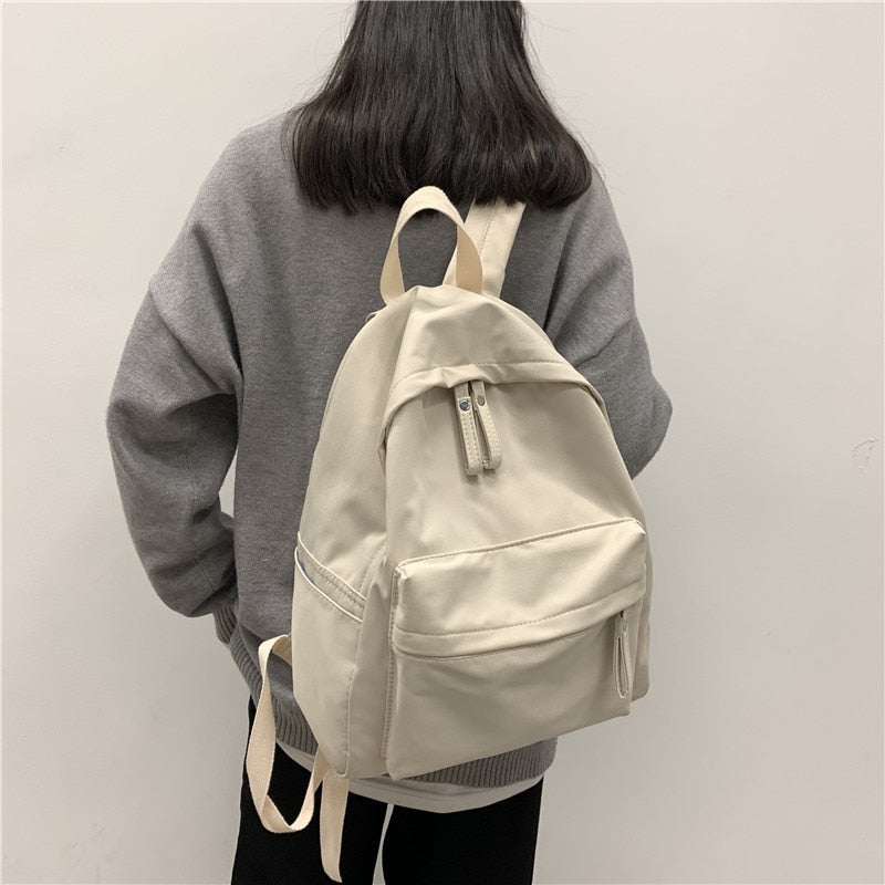 Realaiot Fashion Backpack Canvas Women Backpack Anti-theft Shoulder Bag New School Bag For Teenager Girls School Backapck Female