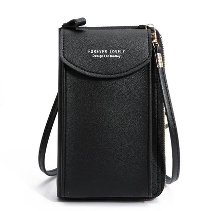 Realaiot Fashion Cellphone Shoulder Bag Women PU Leather Crossbody Bag New Handbag Card Holder Messenger Bag Flap Wallet