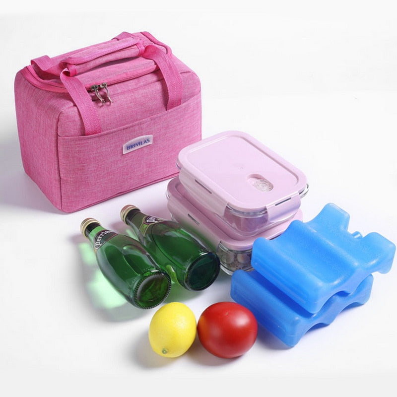 Cyflymder Portable Lunch Bag New Thermal Insulated Lunch Box Tote Cooler Handbag Bento Pouch Dinner Container School Food Storage Bags