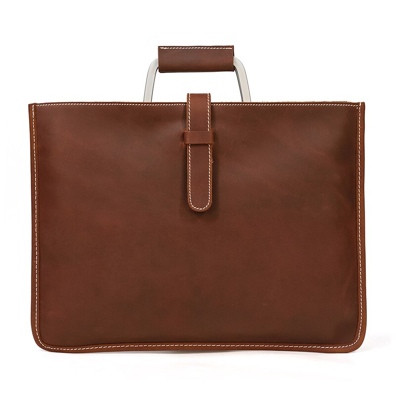 Realaiot High Fashion Luxury Clutch Bag Men's A4 File Document Purse Wallet Top Layer Ipad Leather Business Bag Briefcase Cowkskin