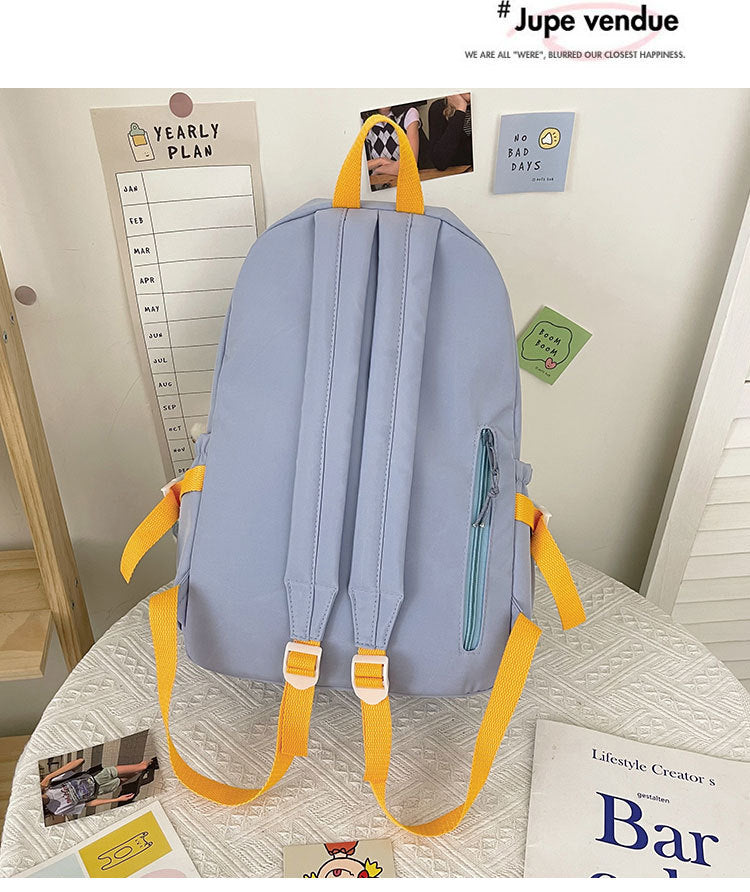 Cyflymder NEW Korean Style Backpacks Women Travel Bags Cute Bags Candy Color Bag for Teenager Girl Kawaii Waterproof Backpack Pendant