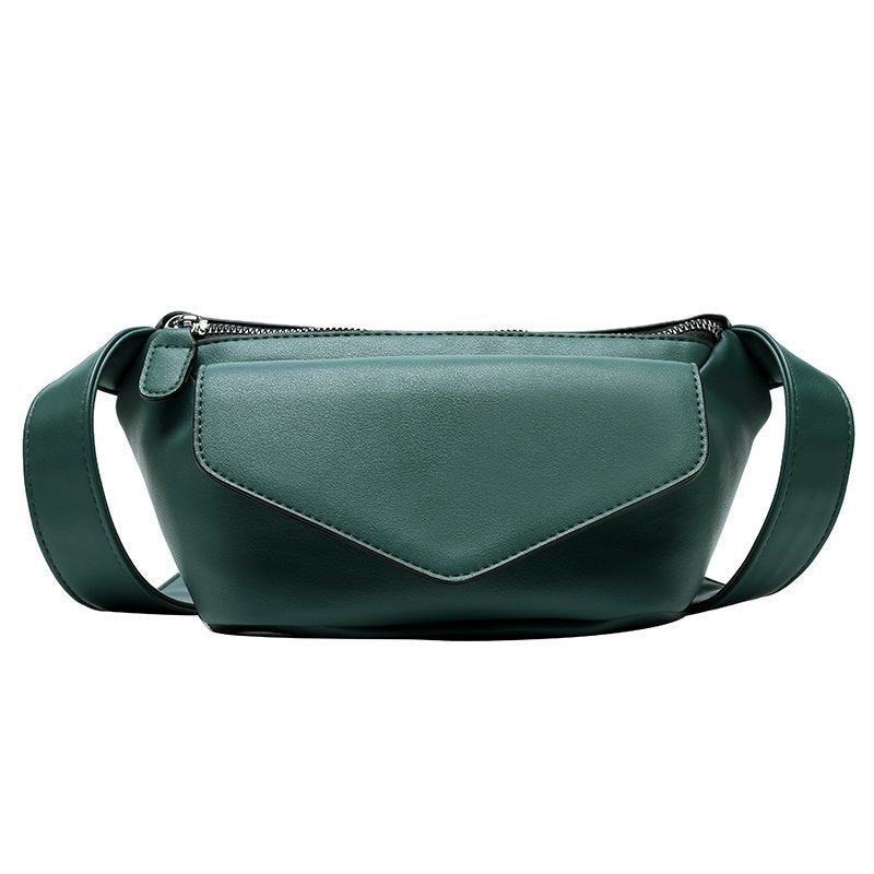 Realaiot Casual Waist Bags For Women Leather Shoulder Bag Travel Small Chest Bag Women Fanny Pack Belt Purses Female Bolsos Solid Color Gifts for Women