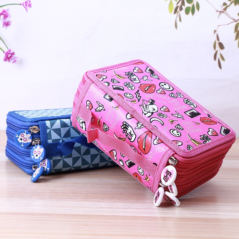 Cyflymder Office School Pencil Case Big 36/48/72 Slots Penal for Girls Boys Pen Box Large Storage Cartridge Bag Stationery Kit Pencilcase