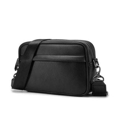 Realaiot Fashion Luxury Men's Crossbody Bag Business PU Leather Shoulder Bags Men Solid Flap Messenger Bag Men Zipper Ipad Bag New