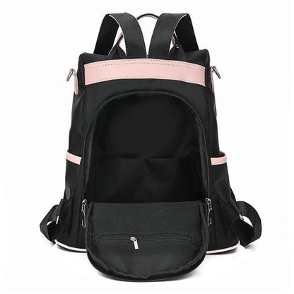 Realaiot Casual Oxford Backpack Women Black Waterproof Nylon School Bags For Teenage Girls High Quality Fashion Travel Tote Packbag