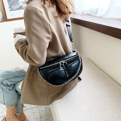 Cyflymder Luxury Women's Waist Bag Fanny Pack Fashion PU Leather Crossbody Bags High Quality Brand Shoulder Bag New Female Chest Pack