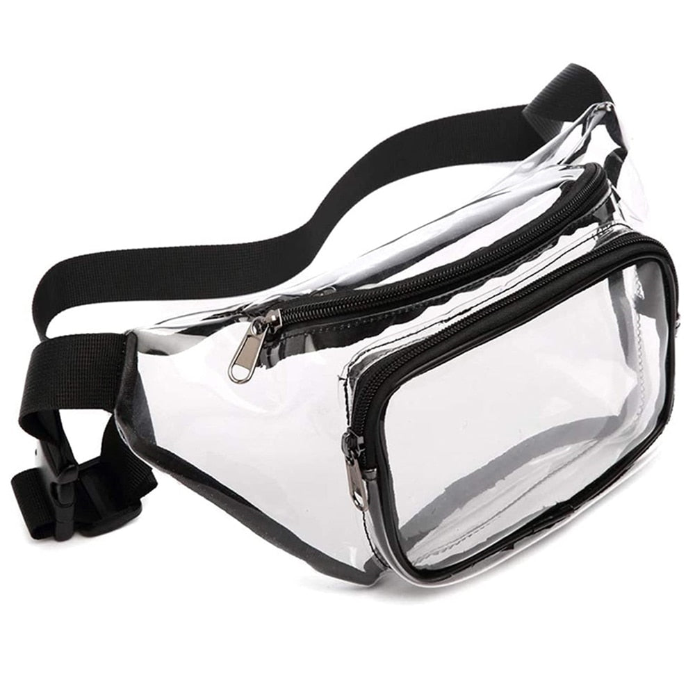 Realaiot Clear Fanny Pack Waterproof Waist Bag Tote Bag Stadium Approved Clear Purse Transparent Adjustable Belt Bag