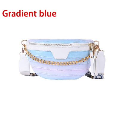 Cyflymder Retro Waist Bag PU Leather Fanny Pack Shoulder Bag Ladies Alligator Pattern Waist Pack Women Belt Bag Multifunctional Chest Bag