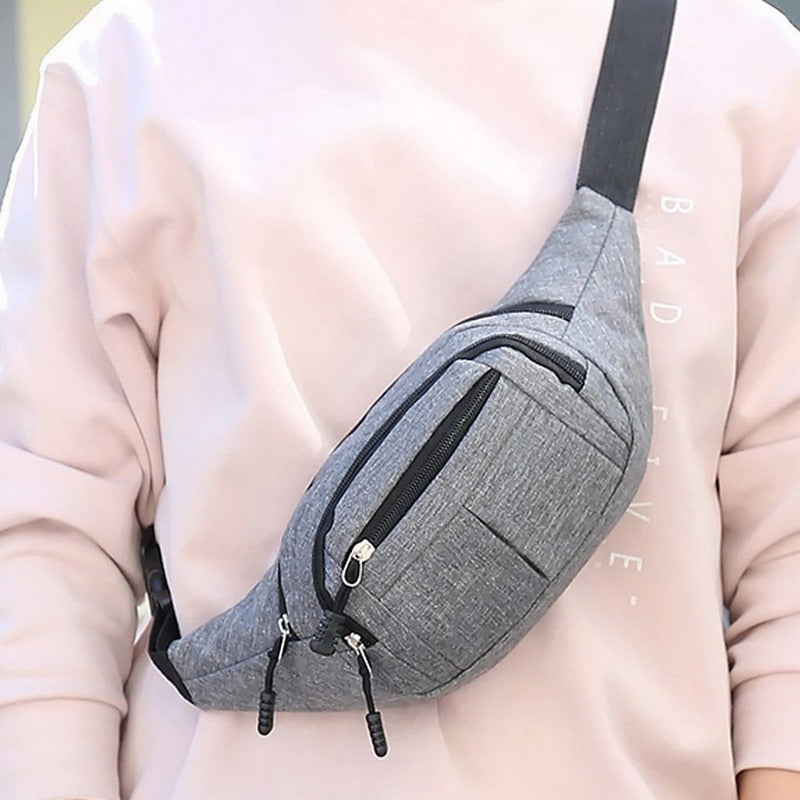 Realaiot Fashion Men Women Waist Bag Casual Fanny Pack Purse Large Phone Belt Bag Pouch Canvas Outdoor Travel Phone Bag Banana Hip Bags