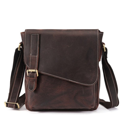 Cyflymder New Men's Shoulder Bag Crazy Horse Leather Handbag for Man Business Briefcase Large Male Cross body Bags Messenger for IPAD