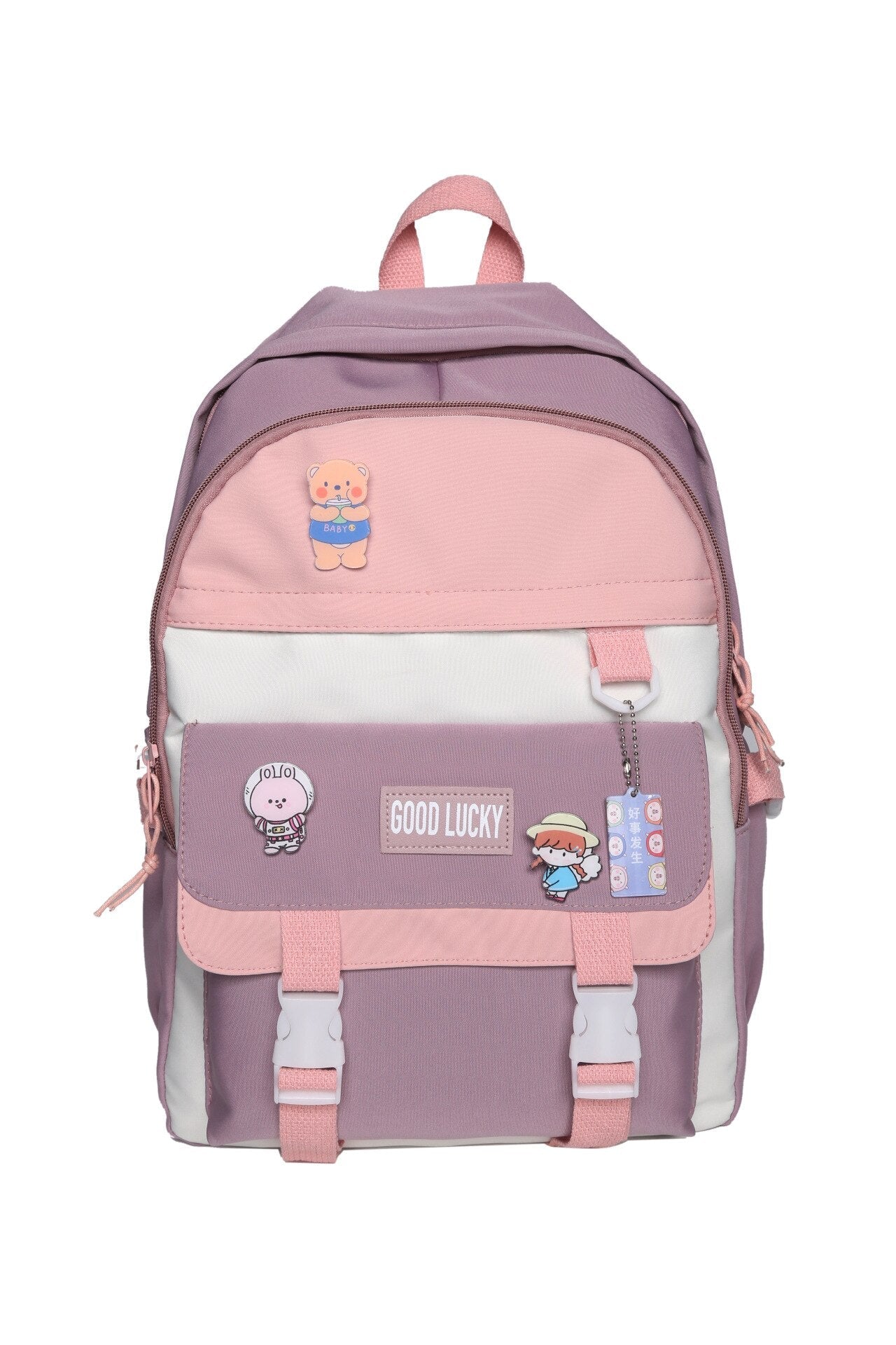 Cyflymder NEW Korean Style Backpacks Women Travel Bags Cute Bags Candy Color Bag for Teenager Girl Kawaii Waterproof Backpack Pendant