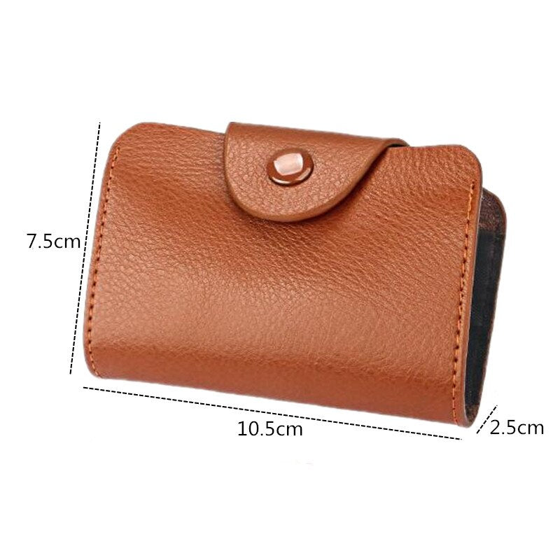 Realaiot 1 Pc Men Card Holder Genuine Leather Business Card Holder Wallet Women Credit Card Case Unisex  Zipper Coin Purse