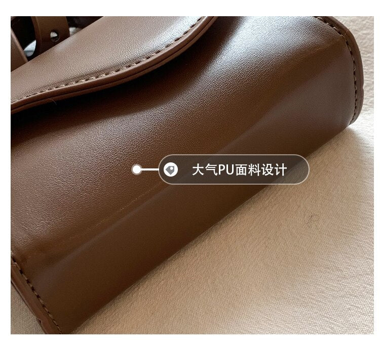 Realaiot Autumn And Winter High Sense Of All-match Shoulder Bag New Fashion Mini Women's Designer Retro Western Style Messenger Bag