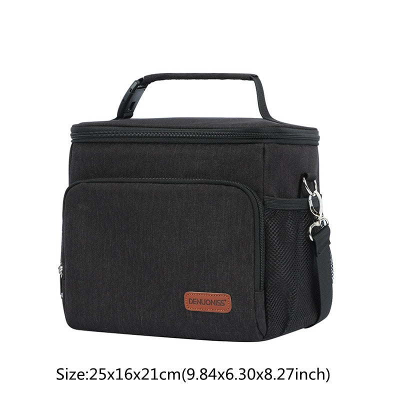 Realaiot Thermal Insulated Cooler Bags Large Women Men Picnic Lunch Bento Box Trips BBQ Meal Ice Zip Pack Accessories Supplies Products