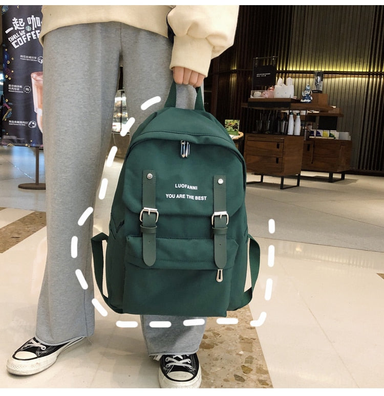 Realaiot Fashion Backpack For Teenager Student Waterproof Women Backpack Nylon Shoulder Bag New Trend Female Bagpack Large School Bags