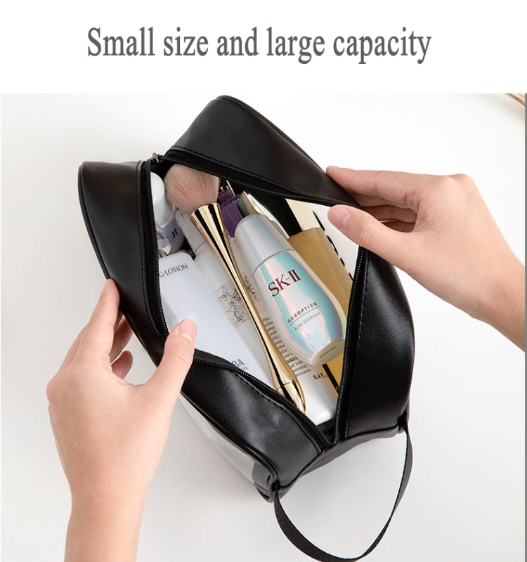 Cflymder Waterproof Washbag Transparent Cosmetic Case Large Capacity Portable Travel Makeup Organizer Storage Bag PVC Zipper Handbag