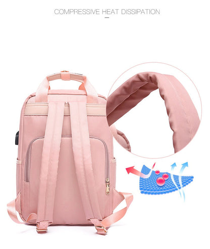 Realaiot Stylish Waterproof Laptop Backpack 15.6 Women Fashion Backpack for Girls Black Backpack Female large Bag 13 13.3 14 15 inch