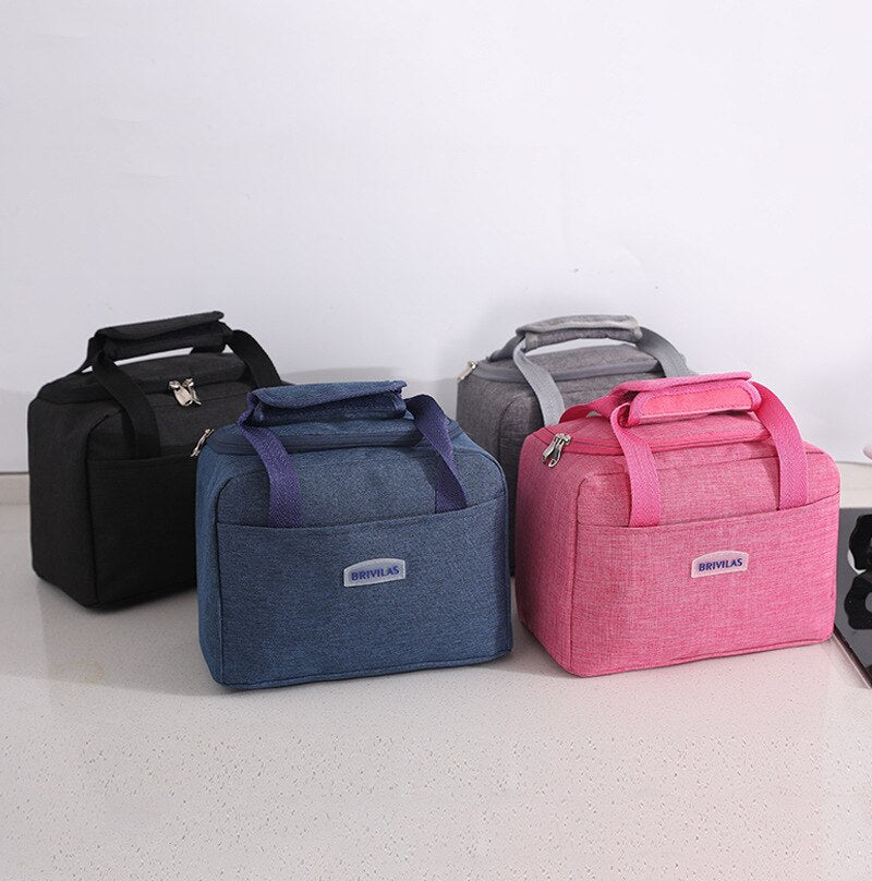 Cyflymder Lunch Box Bag Waterproof Thermal Bag Oxford Fabric Portable Thermal Insulated Cation Picnic Food Box Women Tote Storage Ice Bags