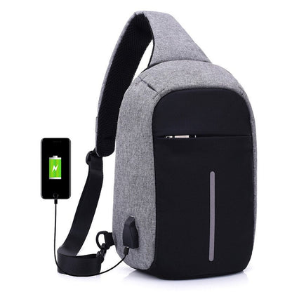 Cyflymder Multifunctional Canvas Sling bags for Woman Anti-theft Messenger Bags,woman's chest bag,Rechargeable Travel Shoulder Bag