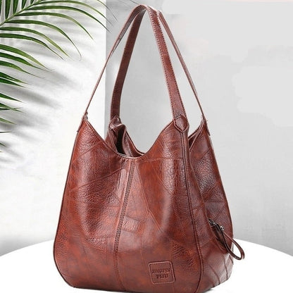 Cyflymder Shoulder Bag for Women Large Capacity Ladies Hand Bags Vintage PU Leather Women Bag Designer