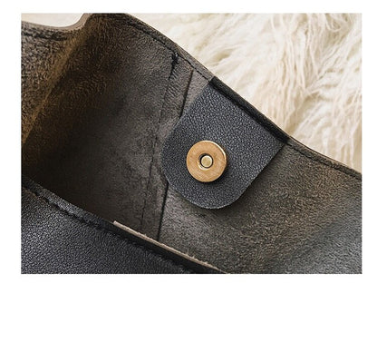 Realaiot Fashion pu leather Bucket bag Women shoulder bags Women's handbag women Crossbody bags female clutches Ladies wallet black Gifts for Mom