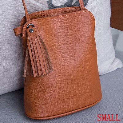 Realaiot Genuine Leather Tassel Shoulder Bag Women Luxury Purse Ladies Small Crossbody Bags Fashion Money Wallets Female Messenger Bag