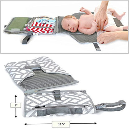 Realaiot 3-in-1 Baby Changing Pads Multifunctional Portable Infant Baby Foldable Urine Mat Waterproof Nappy Bag Diaper Cover Mat Travel