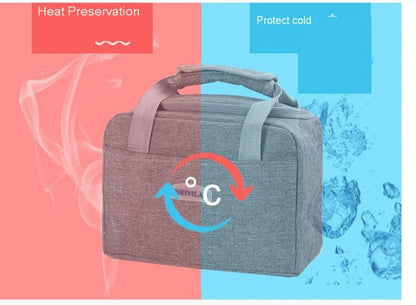 Cyflymder Lunch Box Bag Waterproof Thermal Bag Oxford Fabric Portable Thermal Insulated Cation Picnic Food Box Women Tote Storage Ice Bags