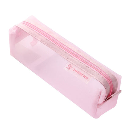 Realaiot Transparent Stationery Pencil Bag Student Examination Dedicated Nylon Mesh Pen Case Unisex Large Capacity Pouch School Supplies