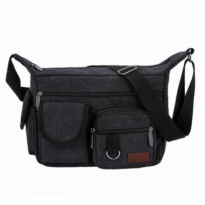 Cyflymder New Fashion  Canvas Men Shoulder bag Messenger bag Men Crossbody Bag Vintage male Leisure Sling bag Casual Boy